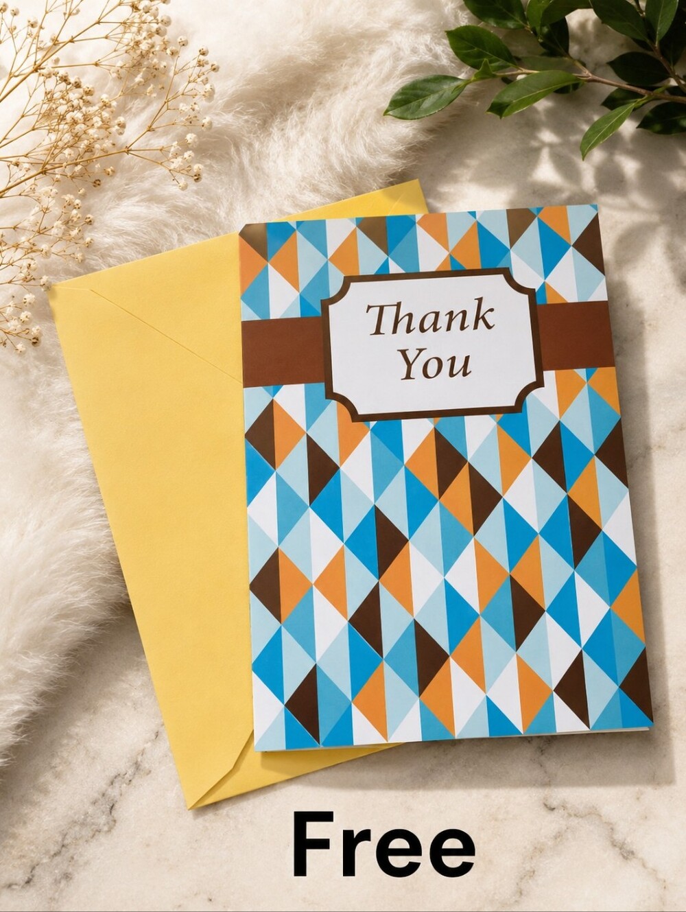 Free With Purchase Thank You Card with Envelope